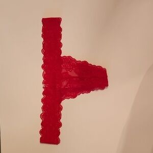 Victoria Secret Red Lace Thong L
